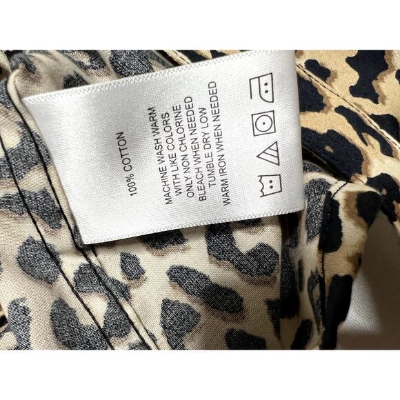 Foxcroft size 20W top button-up cheetah print mob wife glamourgirl long sleeve - Picture 7 of 7